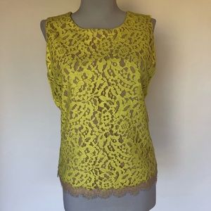 Ann Taylor sleeveless lace blouse